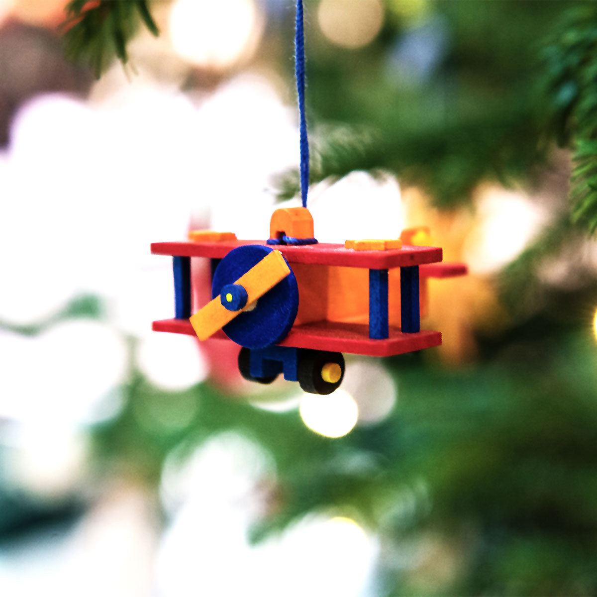 Mini Airplane (Blue) - Christmas tree decoration